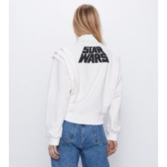 NEW Zara Star Wars Princess Leia Han Solo Mock Neck Sweatshirt Small - Picture 9 of 17